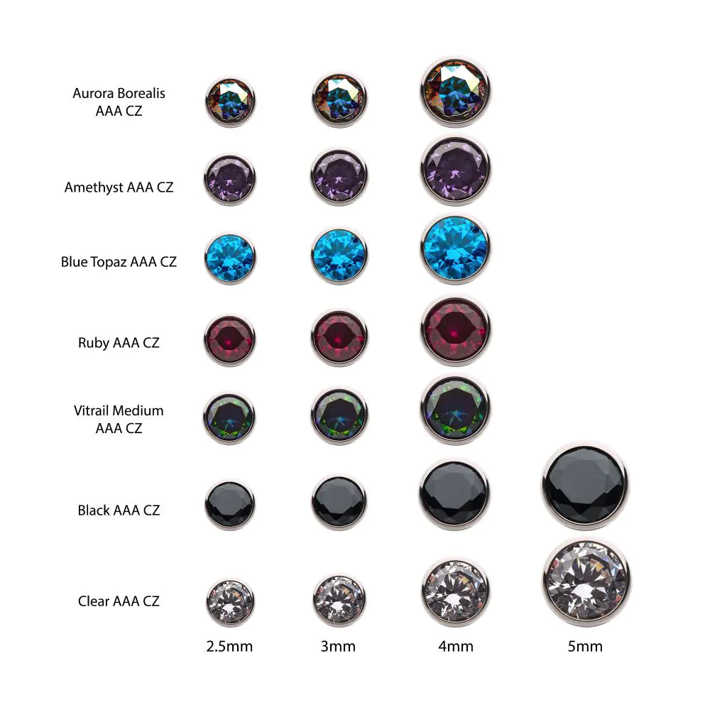Titanium Bezel Set Threadless End